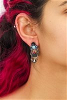 Pendientes Ayala Bar Mujer Obsidian in Aleación de Metal Cristallo C2376 - C2376